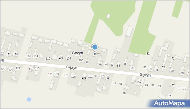 Gęzyn, Gęzyn, 96, mapa Gęzyn