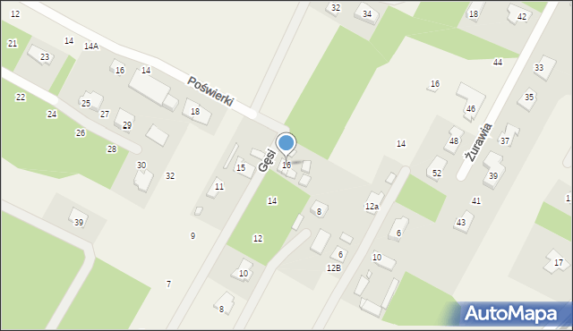 Głosków, Gęsi, 16, mapa Głosków