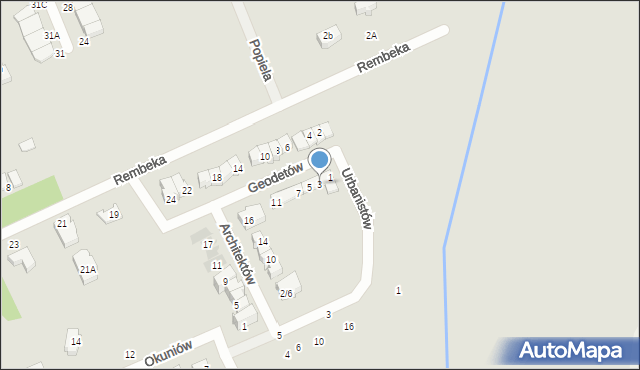 Grodzisk Mazowiecki, Geodetów, 3, mapa Grodzisk Mazowiecki