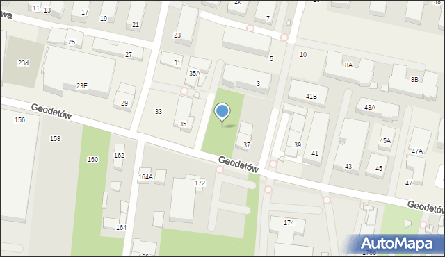 Józefosław, Geodetów, 35c, mapa Józefosław