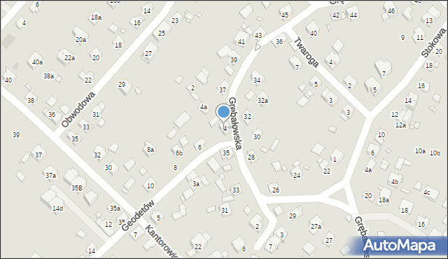 Kraków, Geodetów, 4, mapa Krakowa