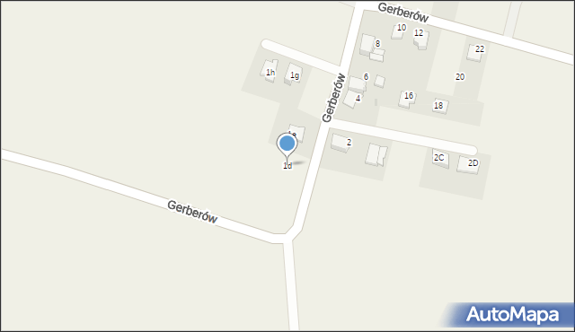 Łąka, Gerberów, 1d, mapa Łąka