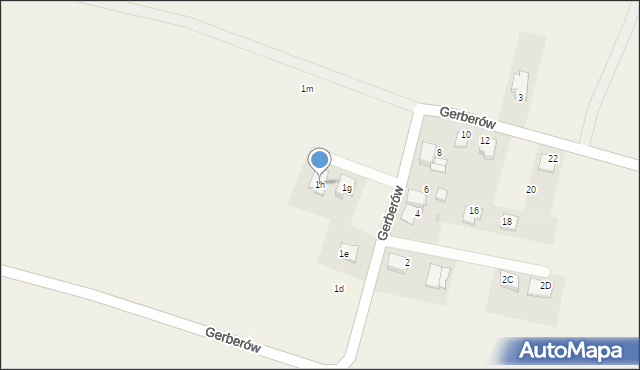 Łąka, Gerberów, 1h, mapa Łąka