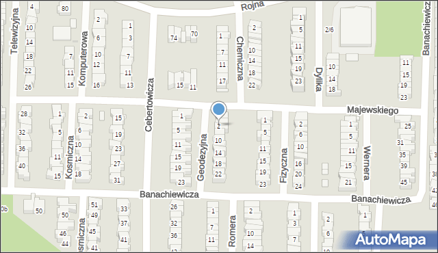 Łódź, Geodezyjna, 2, mapa Łodzi