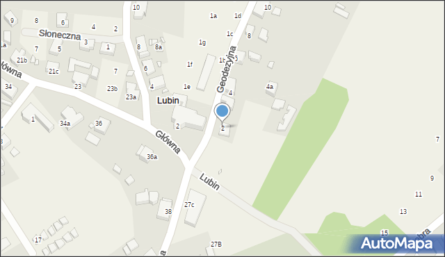 Lubin, Geodezyjna, 2, mapa Lubin