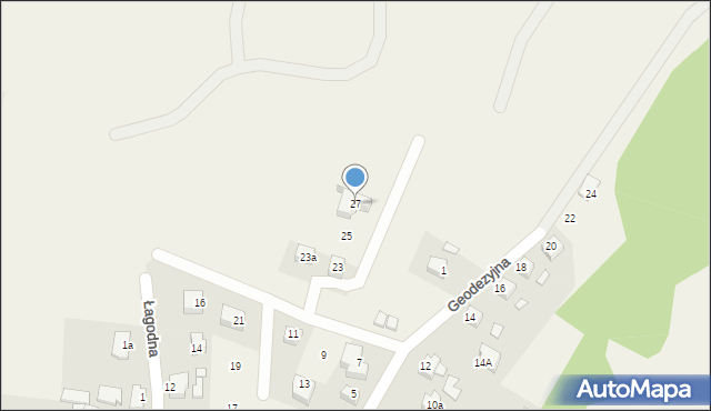 Lubin, Geodezyjna, 27, mapa Lubin