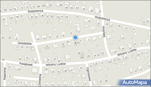 Lubsko, Geodetów, 5b, mapa Lubsko