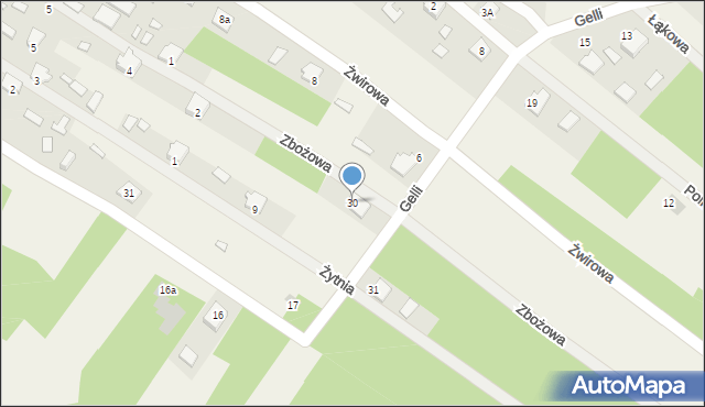 Majdan Królewski, Gelli Aleksendra, prof., 30, mapa Majdan Królewski