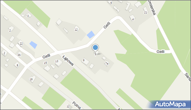 Majdan Królewski, Gelli Aleksendra, prof., 7, mapa Majdan Królewski