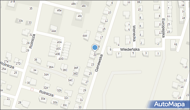 Mierzyn, Genewska, 21, mapa Mierzyn