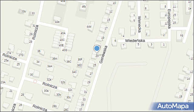 Mierzyn, Genewska, 23, mapa Mierzyn