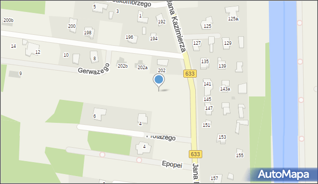 Nieporęt, Gerwazego, 1, mapa Nieporęt