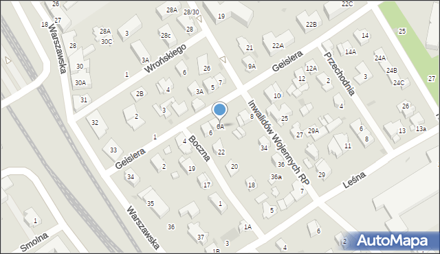 Otwock, Geislera Józefa, dr., 6A, mapa Otwock