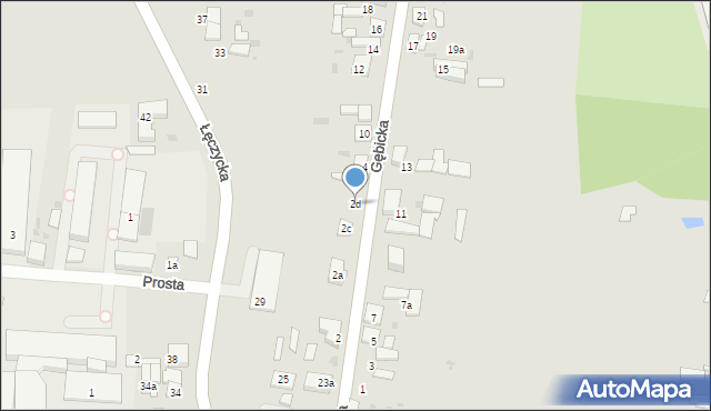 Ozorków, Gębicka, 2d, mapa Ozorków