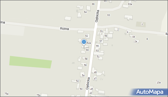 Ozorków, Gębicka, 60a, mapa Ozorków