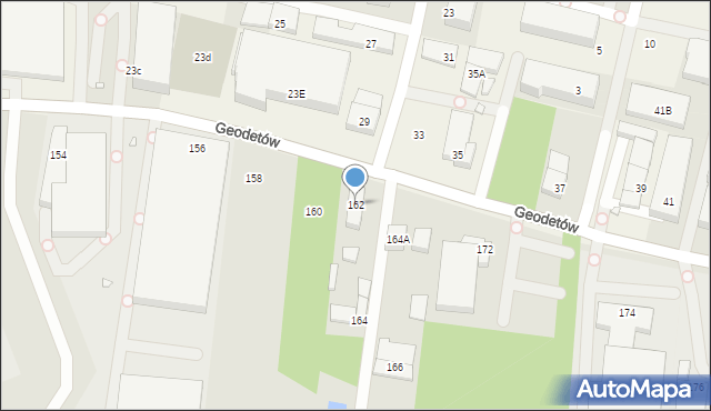 Piaseczno, Geodetów, 162, mapa Piaseczno