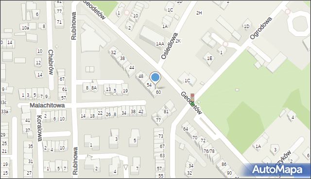 Piaseczno, Geodetów, 58, mapa Piaseczno