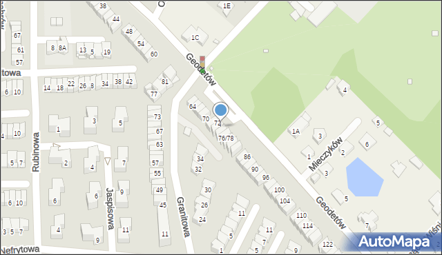 Piaseczno, Geodetów, 74, mapa Piaseczno