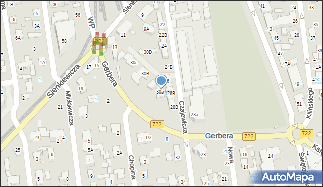 Piaseczno, Gerbera, 30, mapa Piaseczno