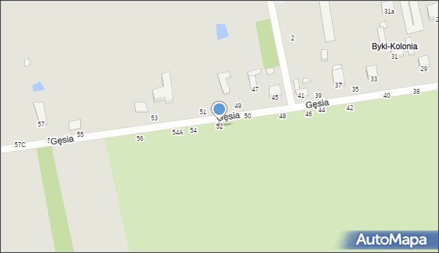 Piotrków Trybunalski, Gęsia, 52, mapa Piotrków Trybunalski