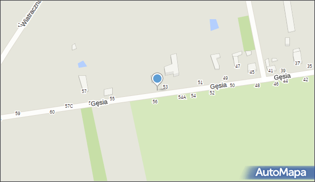 Piotrków Trybunalski, Gęsia, 53a, mapa Piotrków Trybunalski