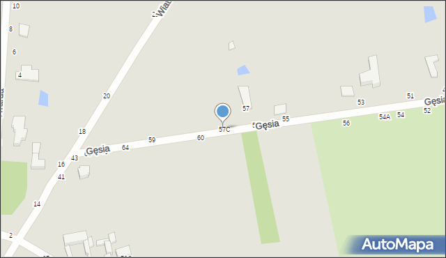 Piotrków Trybunalski, Gęsia, 57C, mapa Piotrków Trybunalski