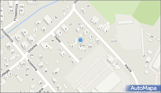 Poznań, Gęsia, 7, mapa Poznania