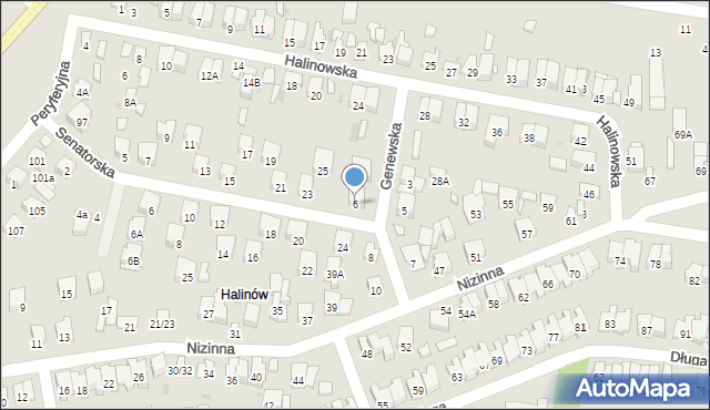 Radom, Genewska, 6, mapa Radomia