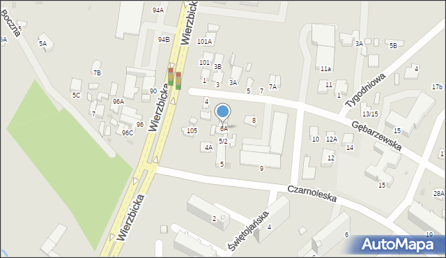 Radom, Gębarzewska, 6A, mapa Radomia