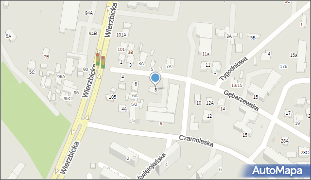 Radom, Gębarzewska, 8, mapa Radomia