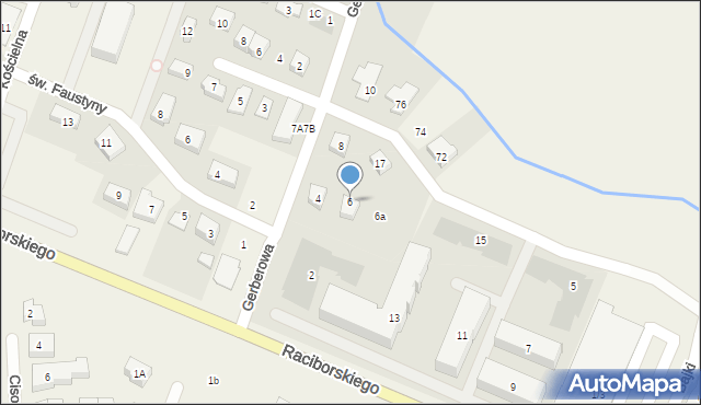 Rotmanka, Gerberowa, 6, mapa Rotmanka
