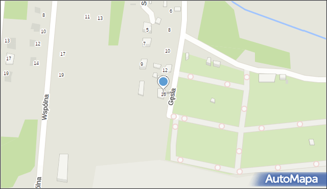 Ruda Śląska, Gęsia, 16, mapa Rudy Śląskiej