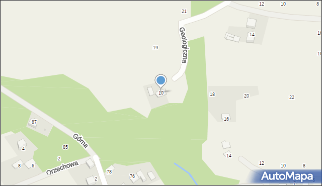 Rybna, Geologiczna, 10, mapa Rybna