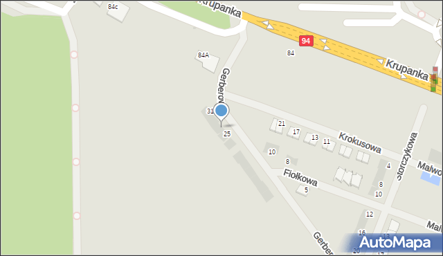 Siemianowice Śląskie, Gerberowa, 27, mapa Siemianowice Śląskie