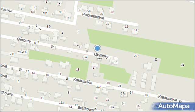 Skierniewice, Gerbery, 16, mapa Skierniewic