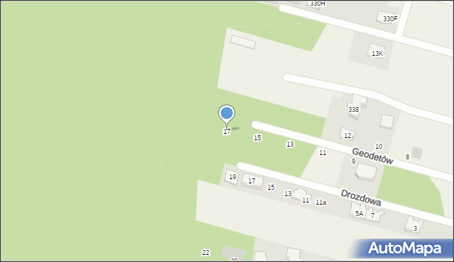 Stanisławów Pierwszy, Geodetów, 17, mapa Stanisławów Pierwszy