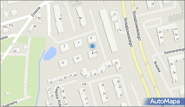 Szczecin, Gerwazego, 8, mapa Szczecina