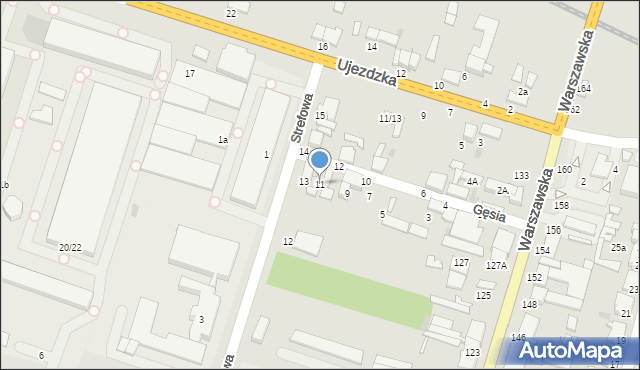 Tomaszów Mazowiecki, Gęsia, 11, mapa Tomaszów Mazowiecki