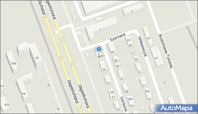 Warszawa, Gersona Wojciecha, 39, mapa Warszawy