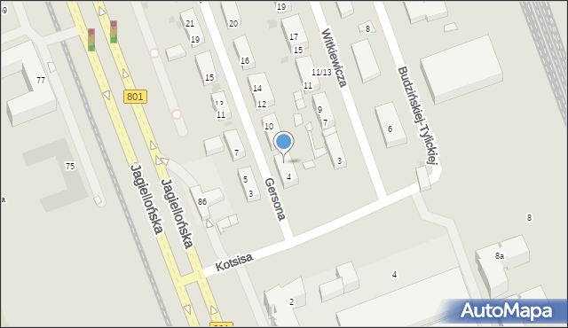 Warszawa, Gersona Wojciecha, 6, mapa Warszawy