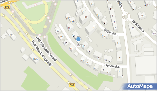 Warszawa, Genewska, 12c, mapa Warszawy