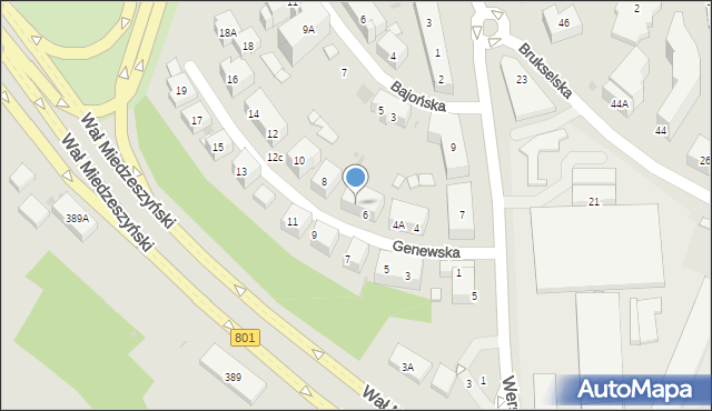 Warszawa, Genewska, 6/6A, mapa Warszawy