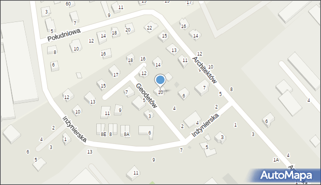 Wejherowo, Geodetów, 10, mapa Wejherowo