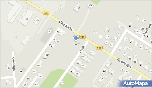 Wołomin, Geodetów, 23, mapa Wołomin