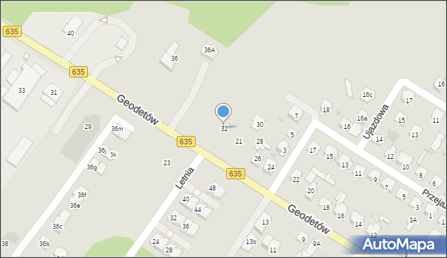 Wołomin, Geodetów, 32, mapa Wołomin