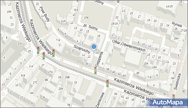 Wrocław, Gepperta Eugeniusza, 13, mapa Wrocławia