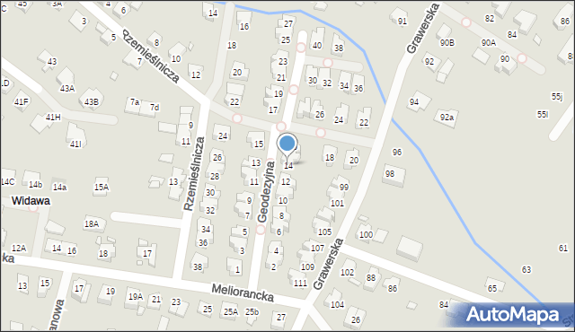 Wrocław, Geodezyjna, 14, mapa Wrocławia