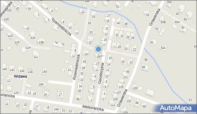 Wrocław, Geodezyjna, 15, mapa Wrocławia