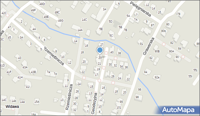 Wrocław, Geodezyjna, 23, mapa Wrocławia