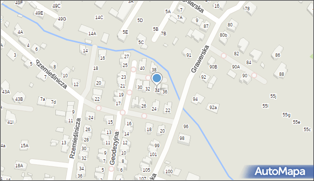 mapa geodezyjna wroclaw Geodezyjna 34 (ul), 51 180 Wrocław (Wrocław Psie Pole)